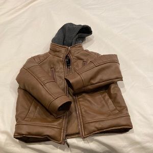 Toddler boy faux leather jacket. Size 3T. Gently used.